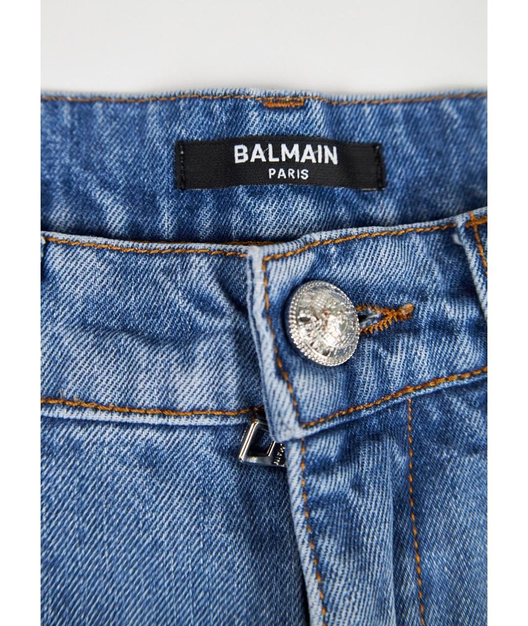 BALMAIN Голубые хлопковые детские джинсы, фото 3