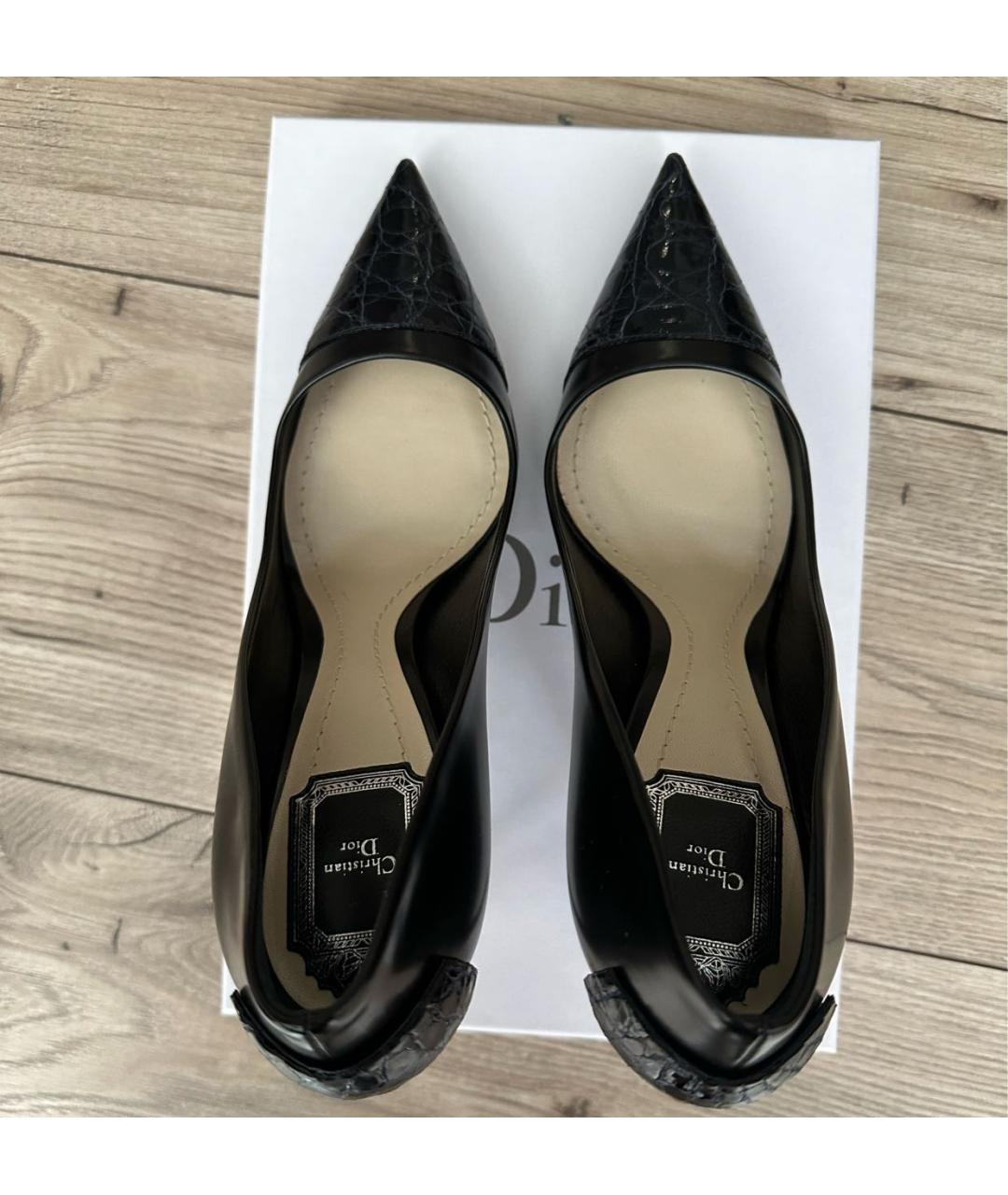 CHRISTIAN DIOR PRE-OWNED Черные туфли из экзотической кожи, фото 2