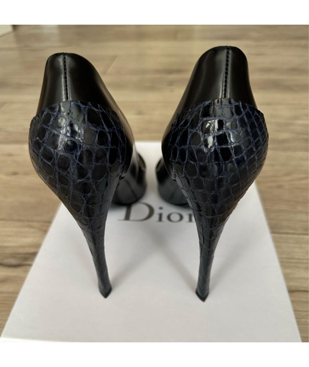 CHRISTIAN DIOR PRE-OWNED Черные туфли из экзотической кожи, фото 4