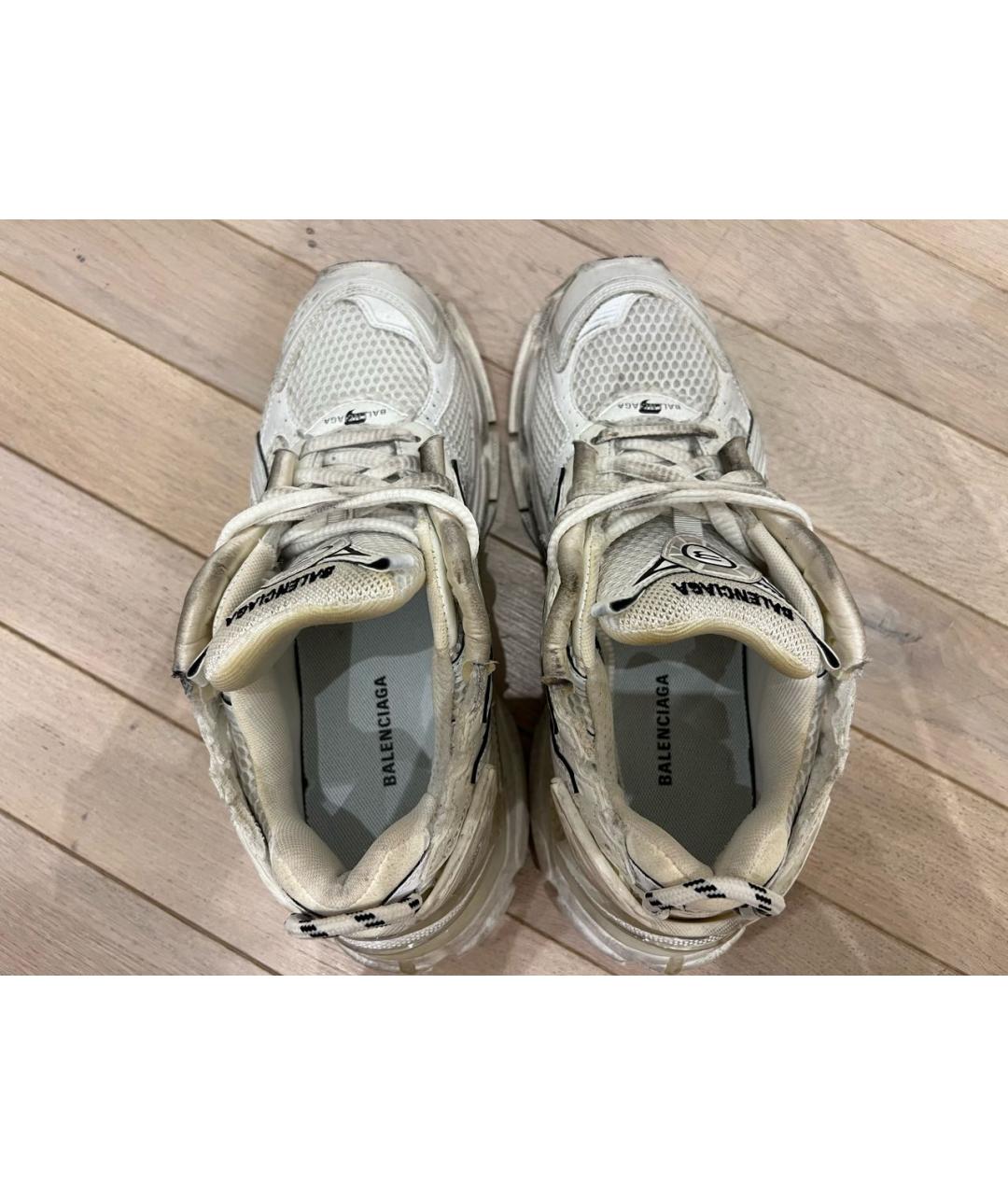 BALENCIAGA Белые текстильные кроссовки, фото 4