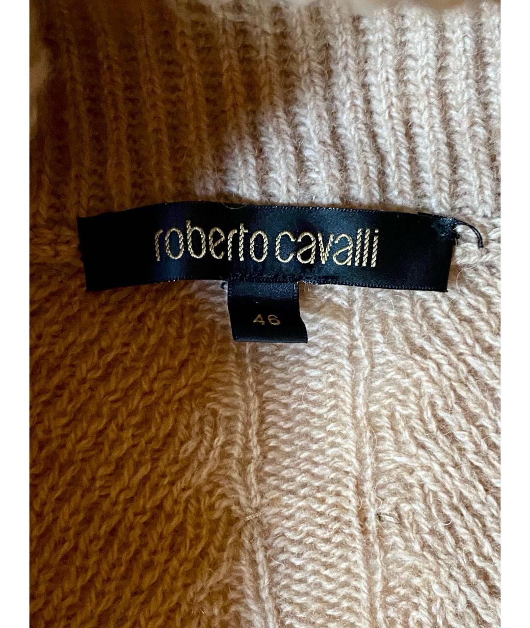 ROBERTO CAVALLI Бежевый шерстяной джемпер / свитер, фото 6