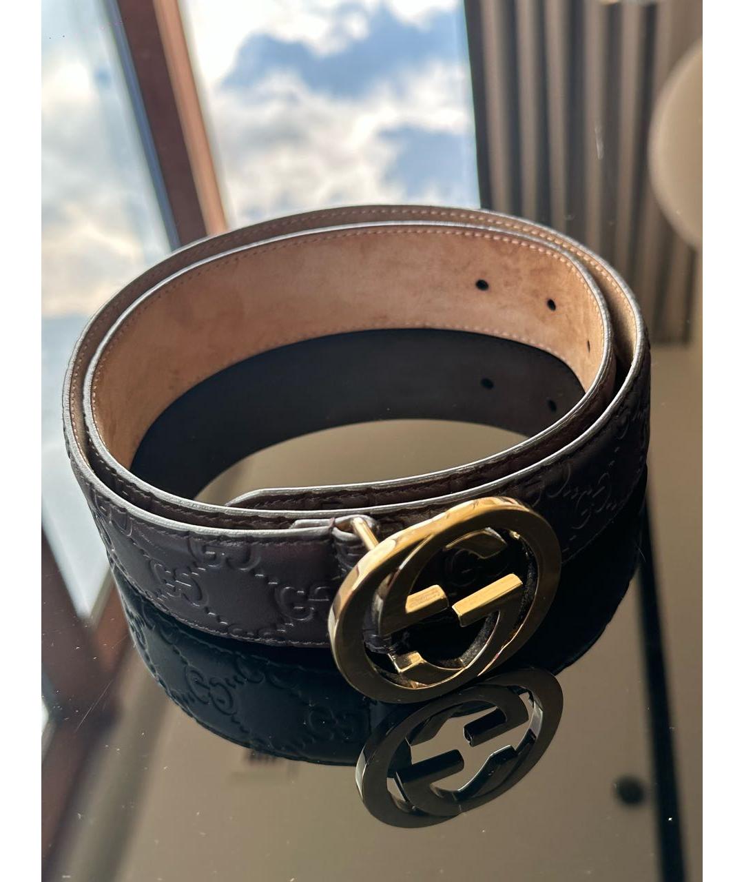 GUCCI Коричневый кожаный ремень, фото 3