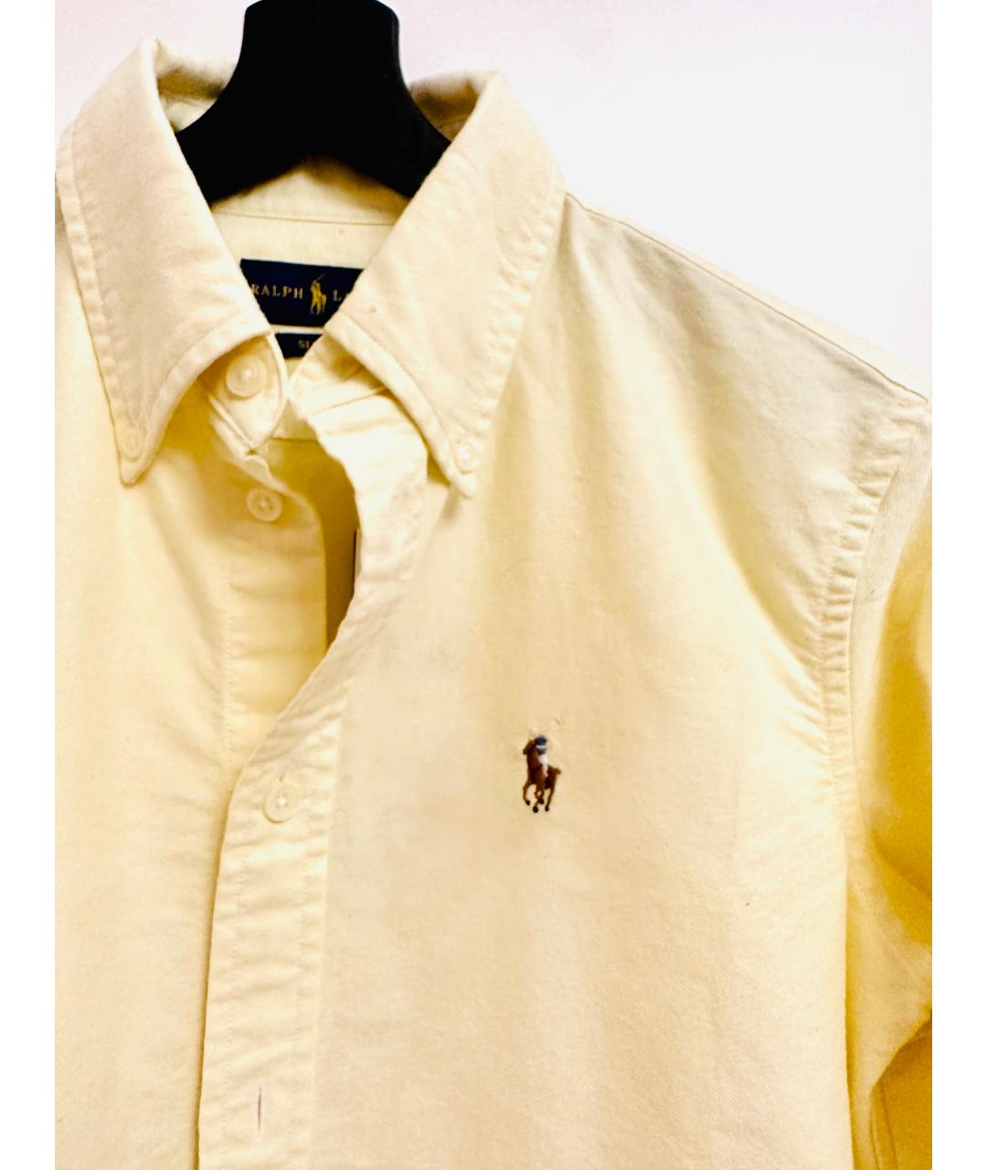 RALPH LAUREN Желтая хлопковая рубашка, фото 4