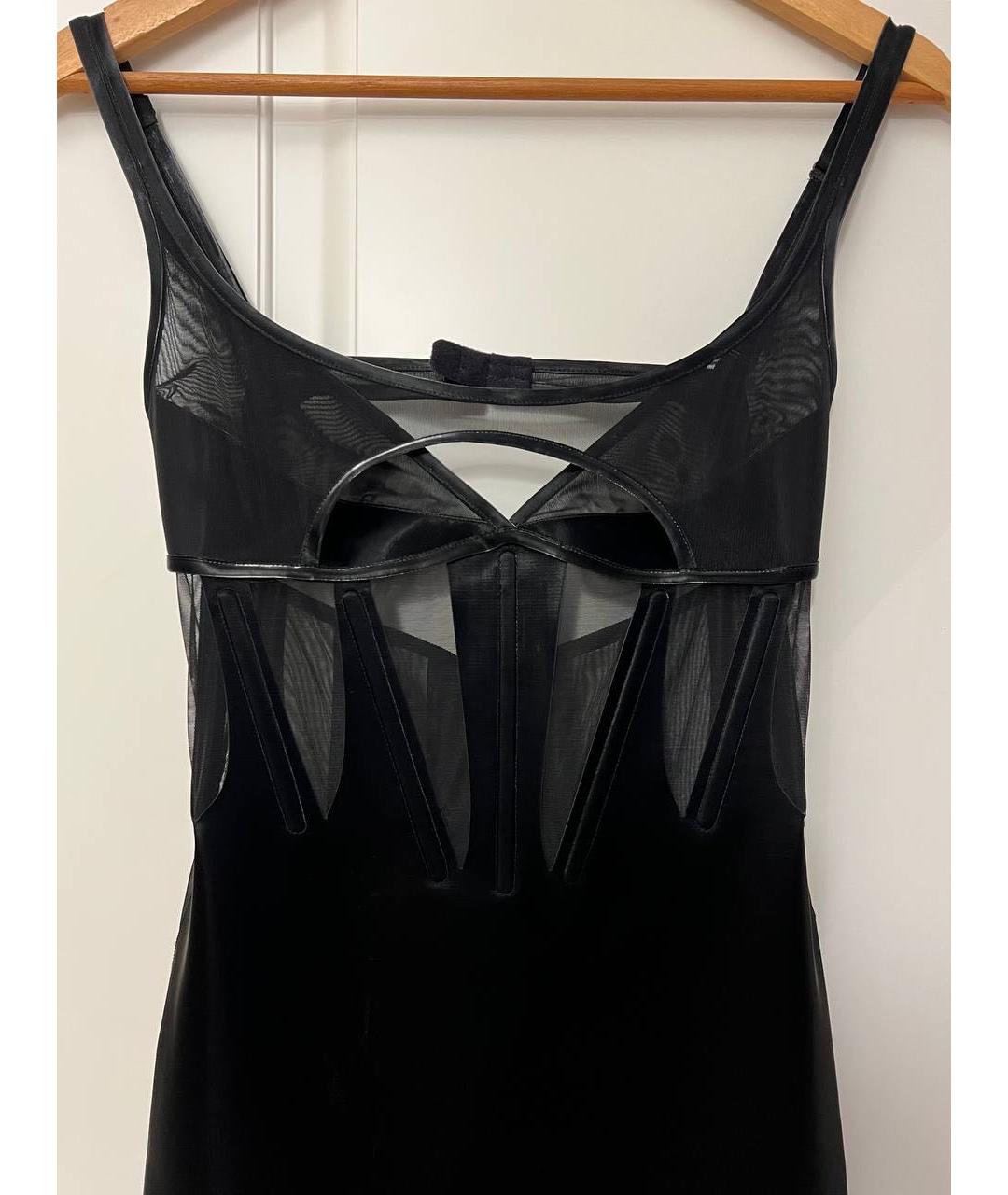 MUGLER Черное полиэстеровое коктейльное платье, фото 2
