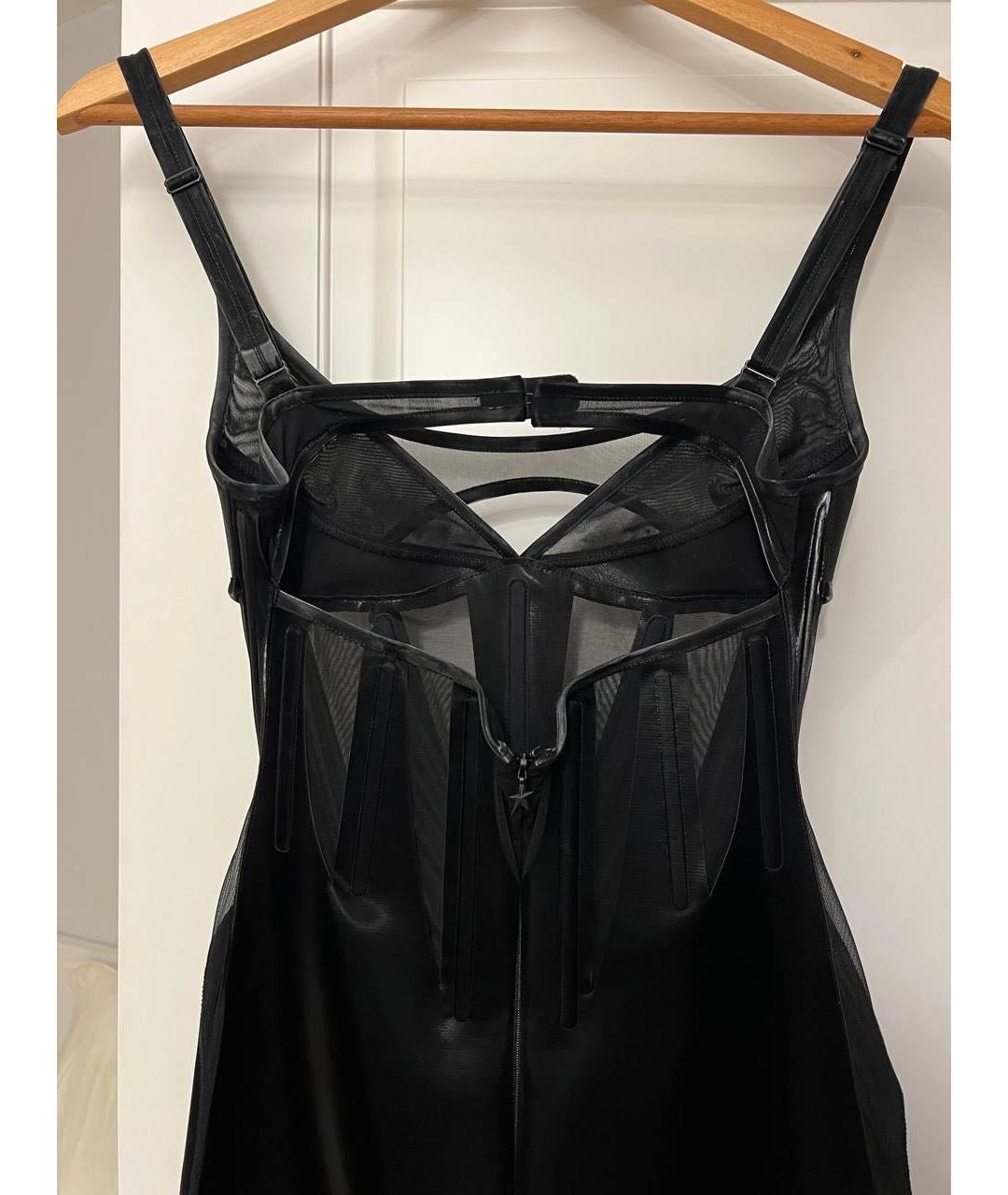 MUGLER Черное полиэстеровое коктейльное платье, фото 3
