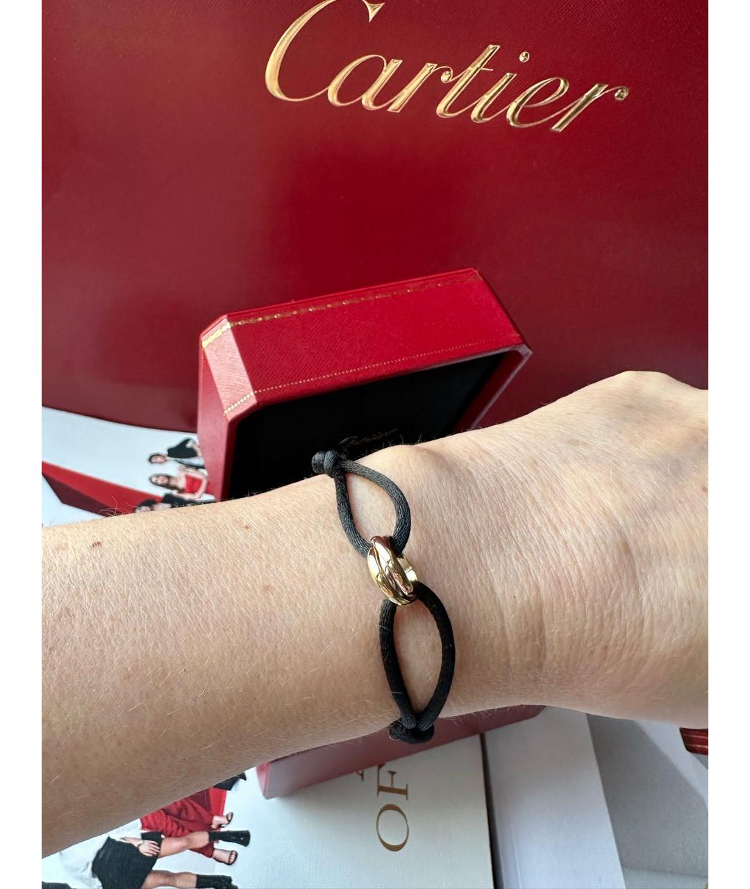 CARTIER Черный браслет из желтого золота, фото 2