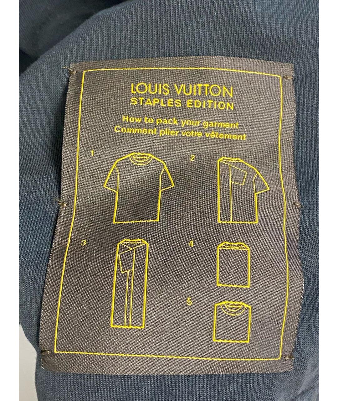 LOUIS VUITTON PRE-OWNED Черная хлопковая футболка, фото 5