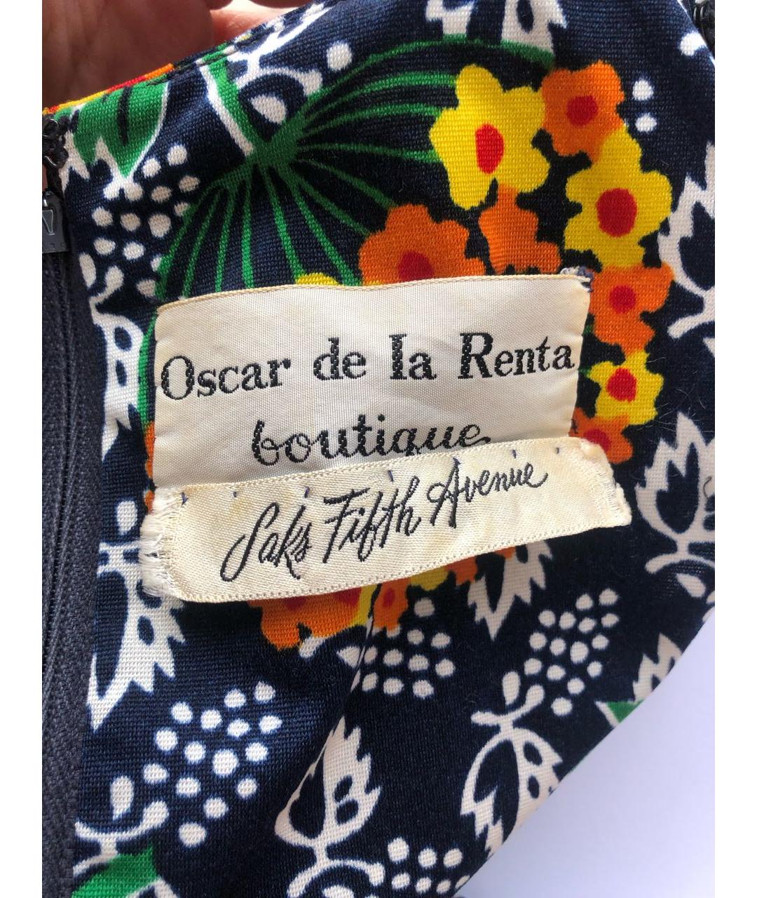 OSCAR DE LA RENTA Мульти полиамидовое платье, фото 4