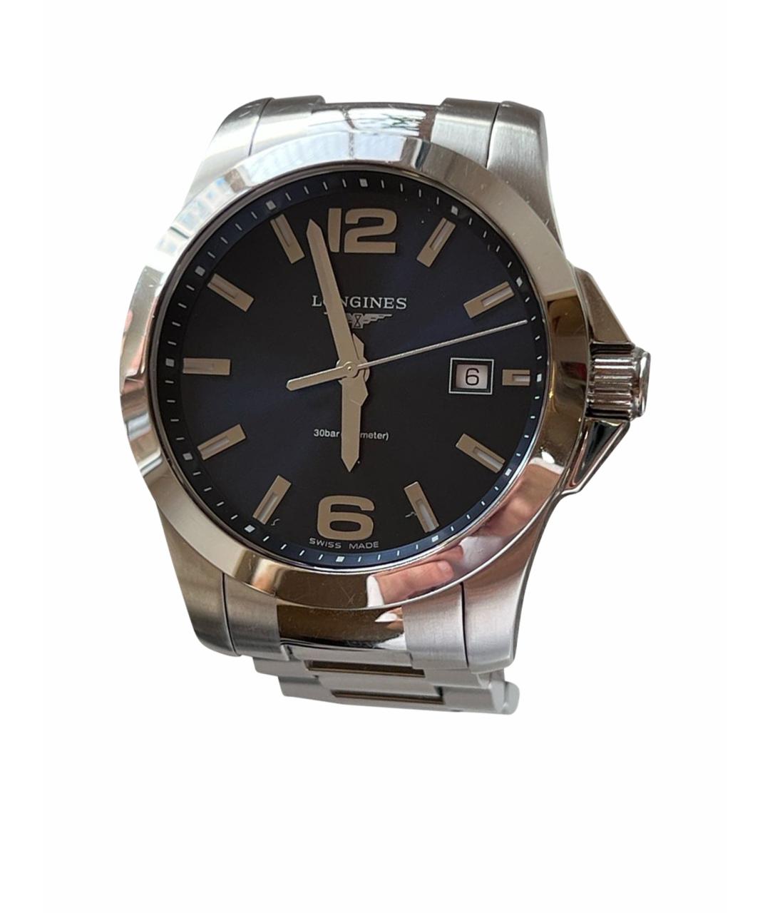 LONGINES Синие стальные часы, фото 1