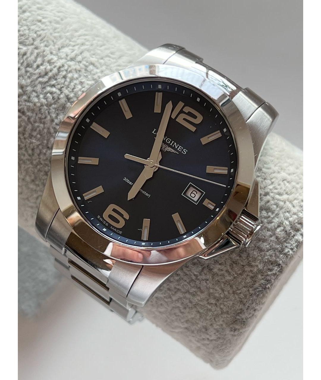 LONGINES Синие стальные часы, фото 9