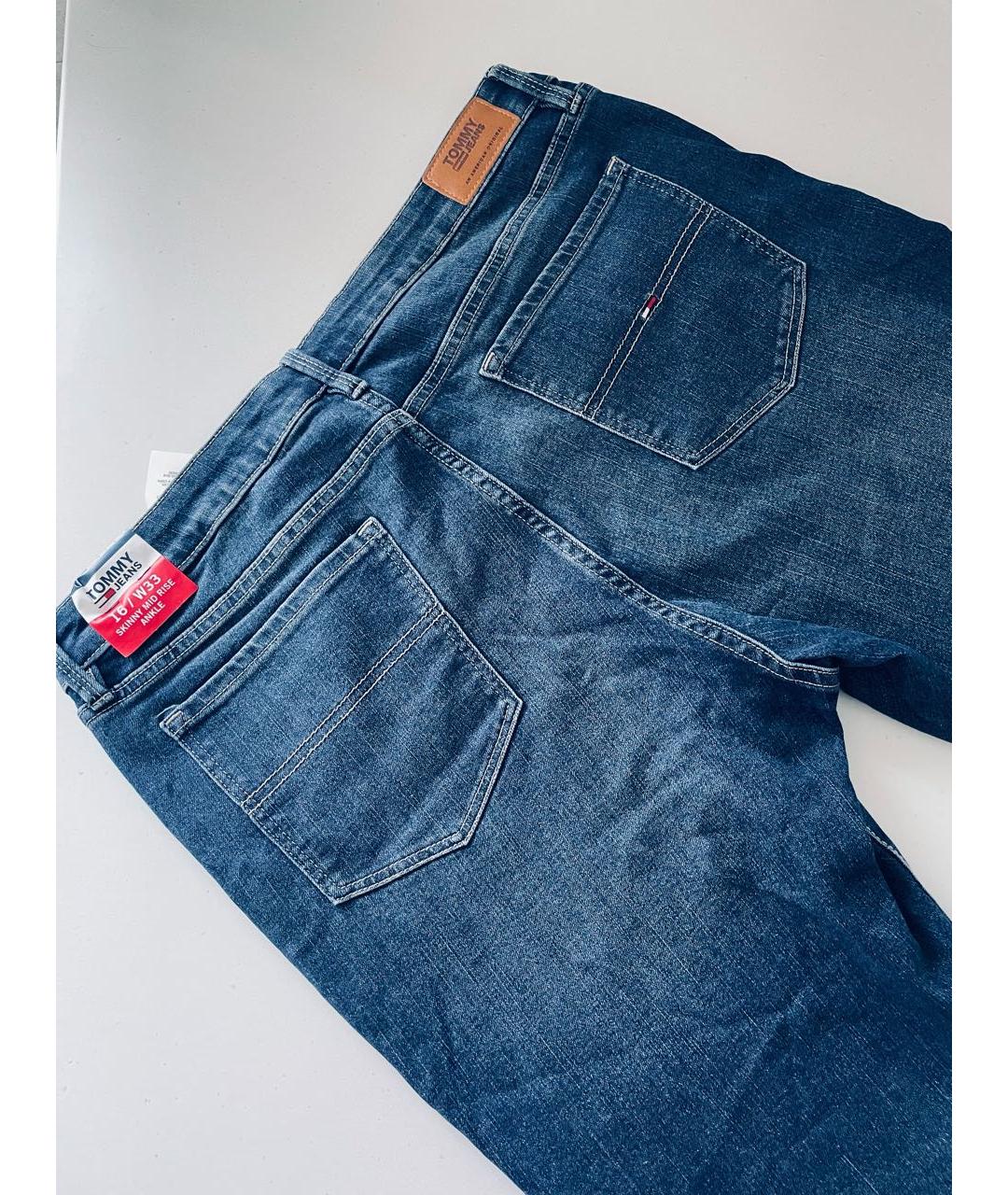 TOMMY HILFIGER Синие хлопко-эластановые прямые джинсы, фото 4
