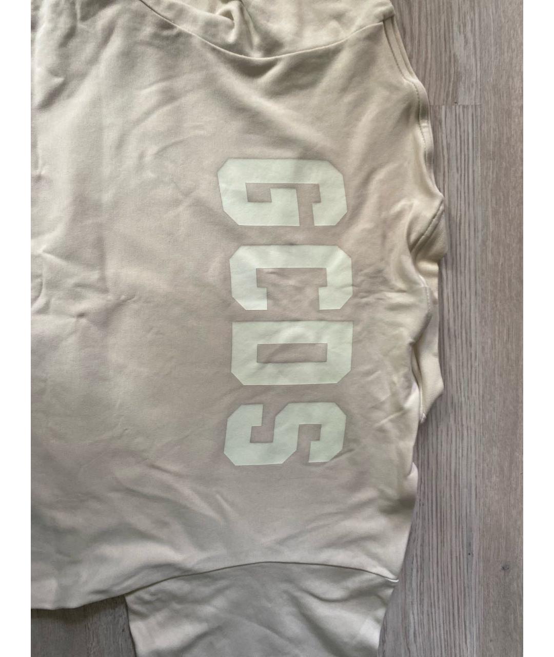 GCDS Бежевая хлопковая футболка, фото 5