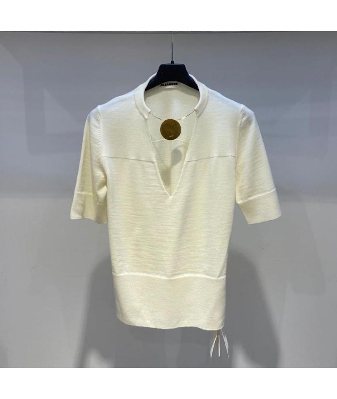 JIL SANDER Белый джемпер / свитер, фото 2