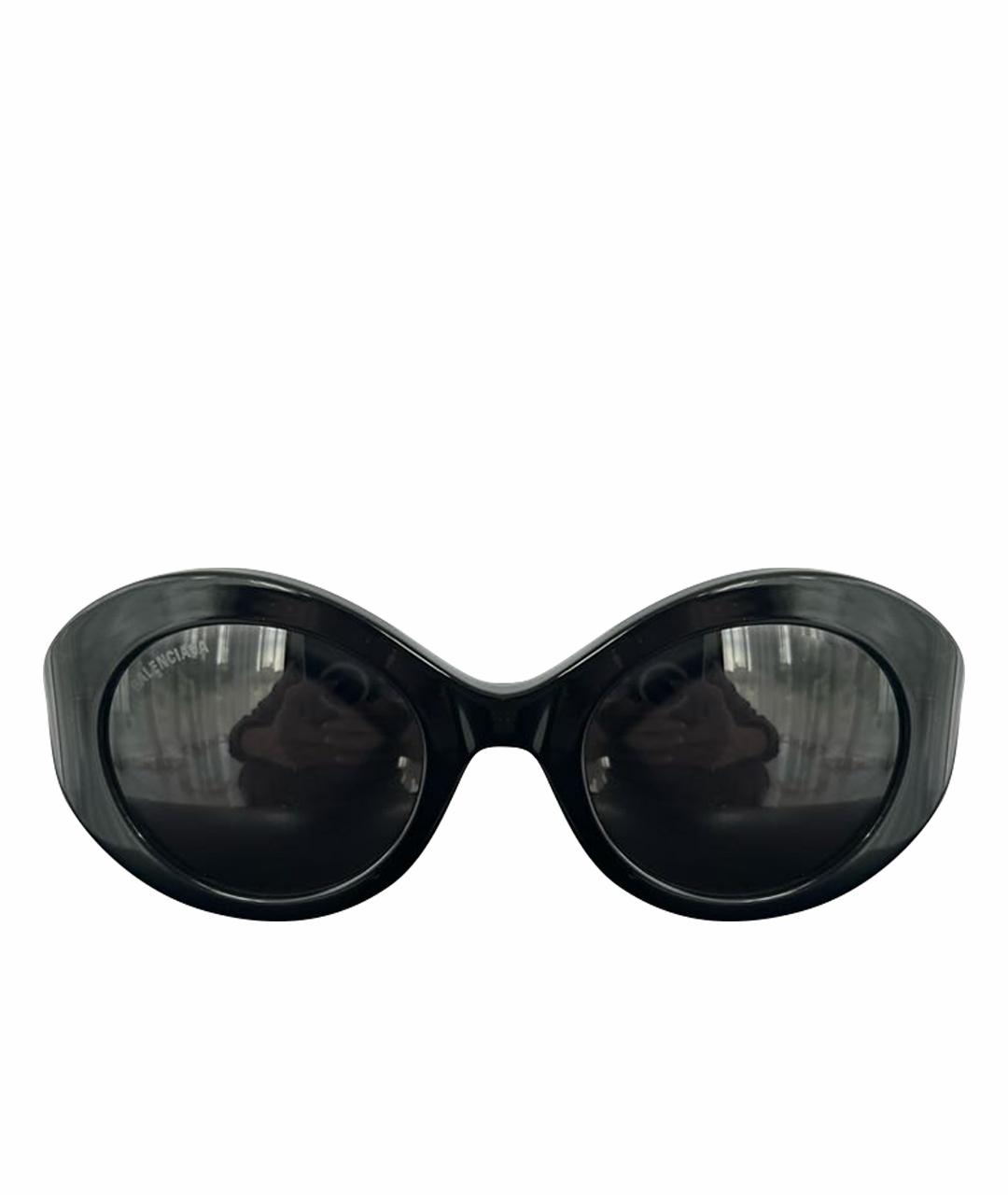 BALENCIAGA Черные пластиковые солнцезащитные очки, фото 1