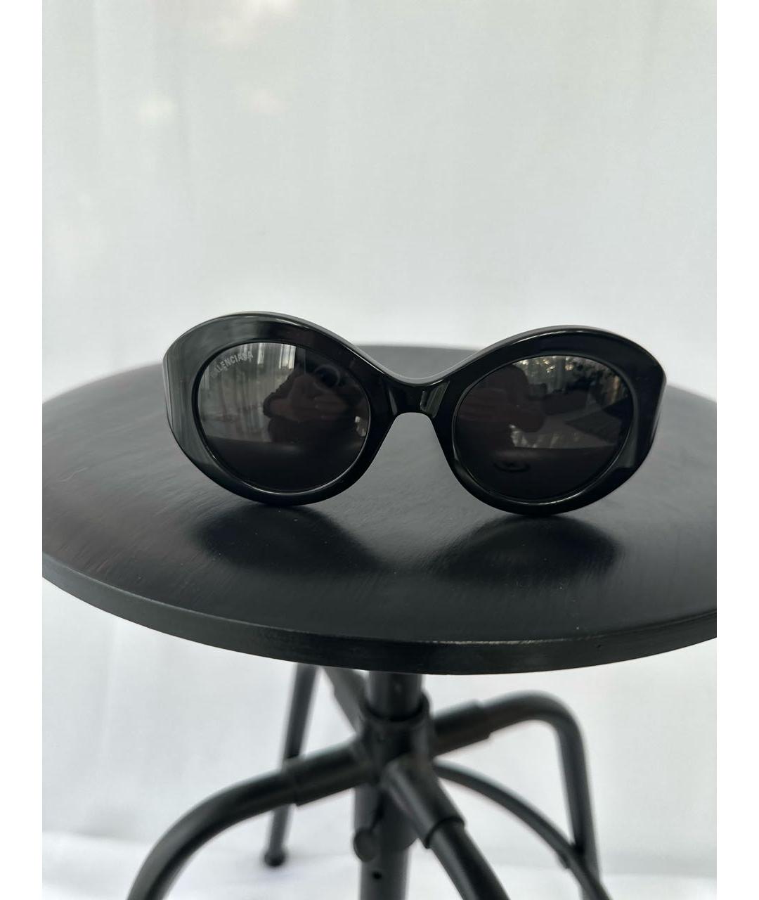 BALENCIAGA Черные пластиковые солнцезащитные очки, фото 6