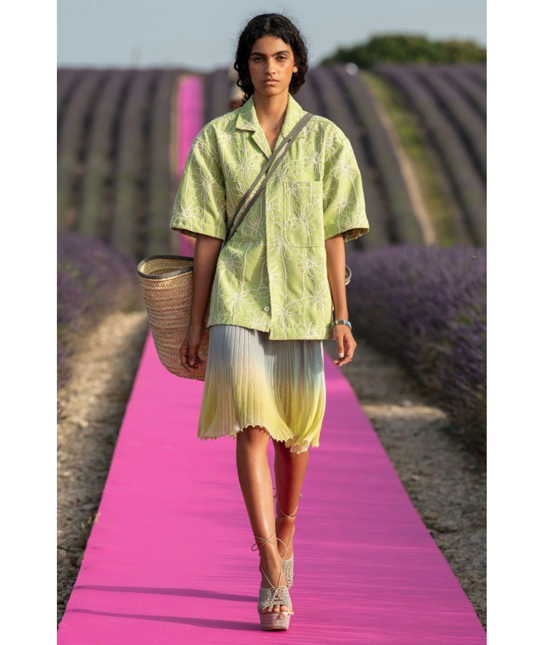 JACQUEMUS Мульти хлопко-эластановое повседневное платье, фото 4