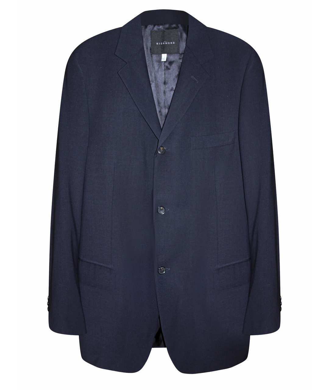 JOHN RICHMOND Темно-синий шерстяной пиджак, фото 1