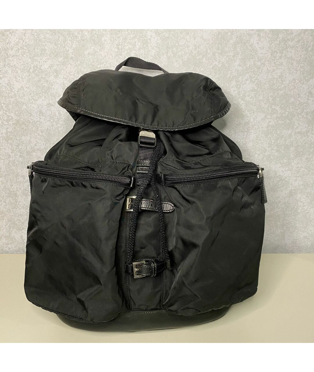 PRADA Черный синтетический рюкзак, фото 7