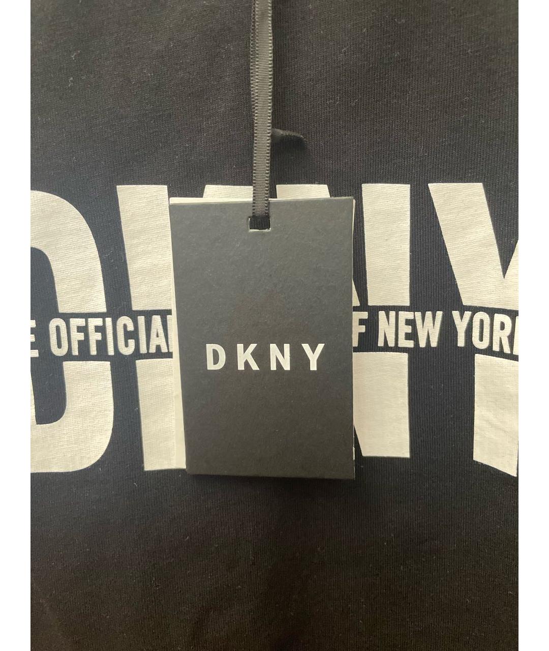 DKNY KIDS Черная хлопковая детская футболка, фото 4