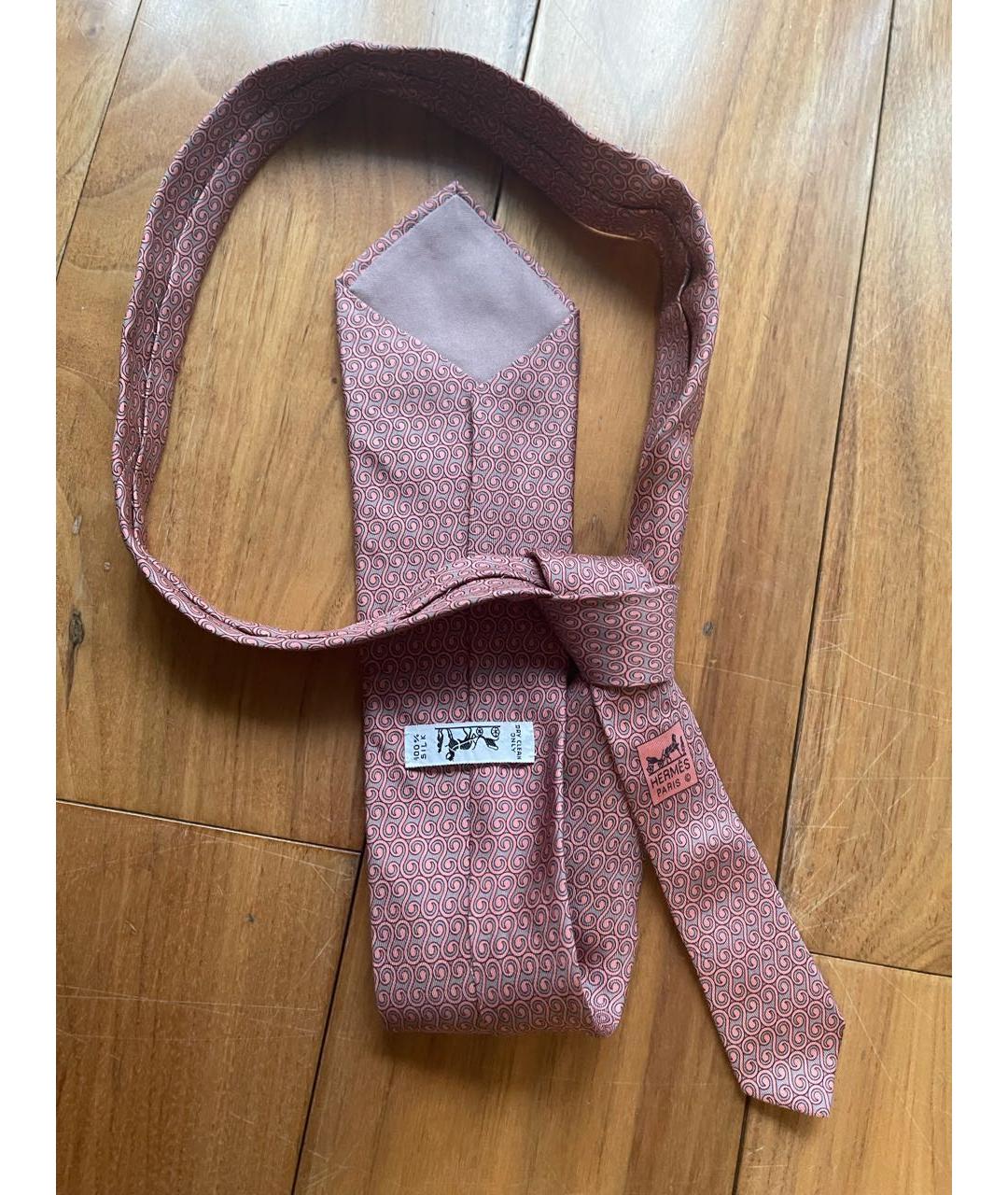 HERMES PRE-OWNED Розовый шелковый галстук, фото 2