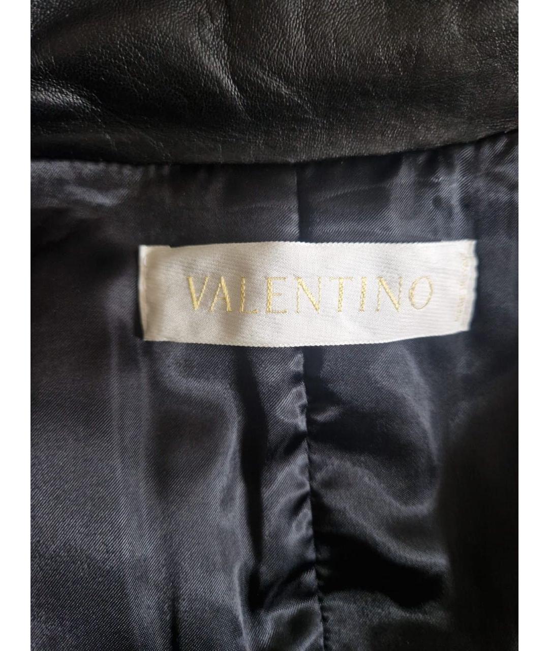 VALENTINO Черное кожаное пальто, фото 6
