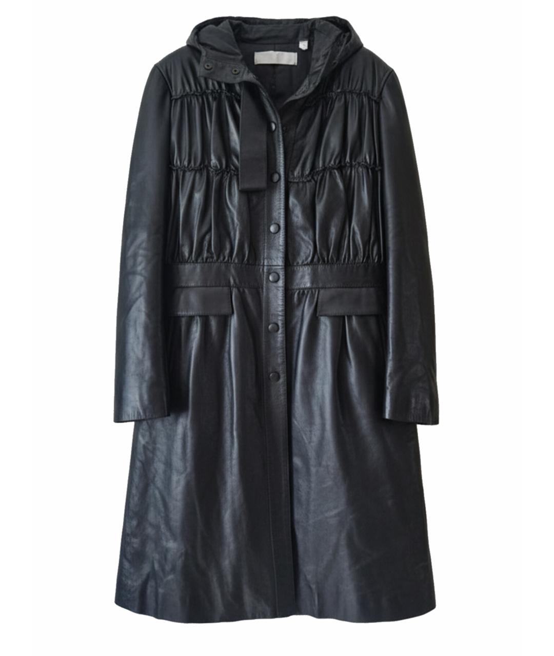 VALENTINO Черное кожаное пальто, фото 10