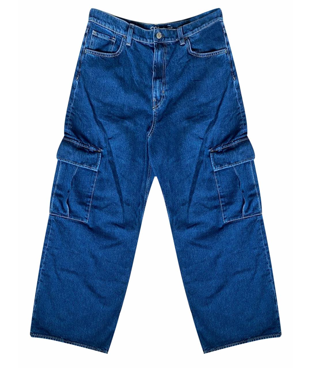 COS Темно-синие хлопковые прямые джинсы, фото 1