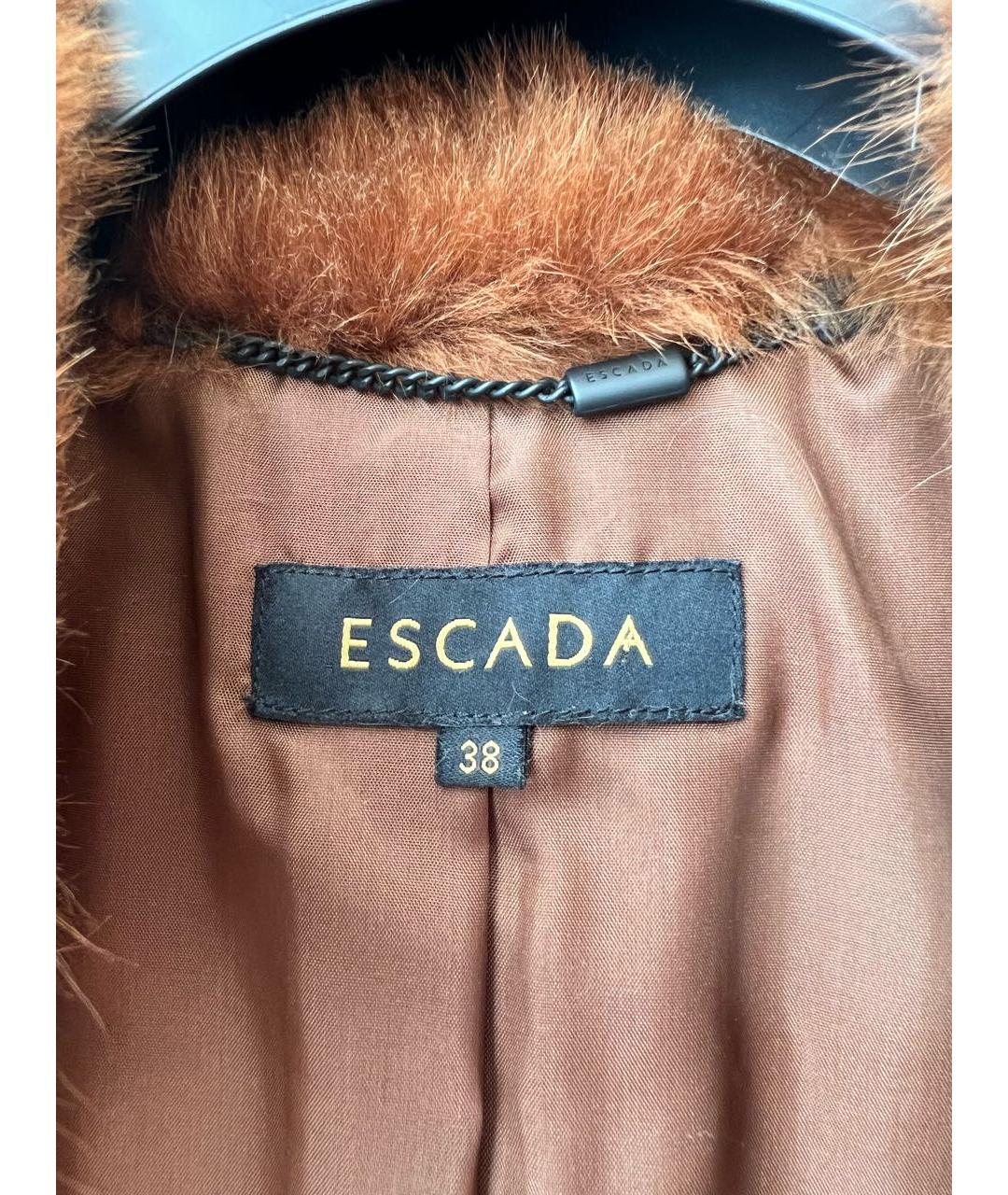 ESCADA Коричневая кожаная дубленка, фото 3