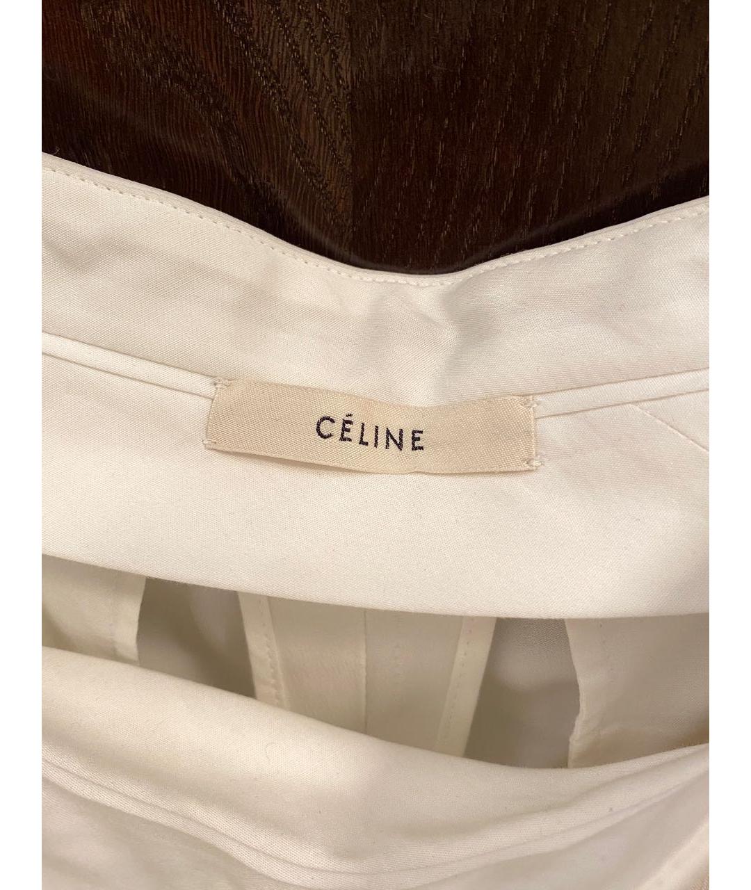 CELINE PRE-OWNED Белые вискозные брюки широкие, фото 3