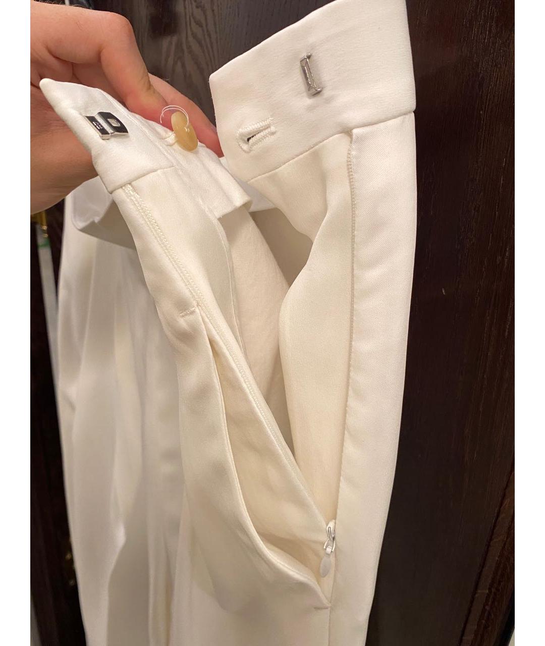 CELINE PRE-OWNED Белые вискозные брюки широкие, фото 5