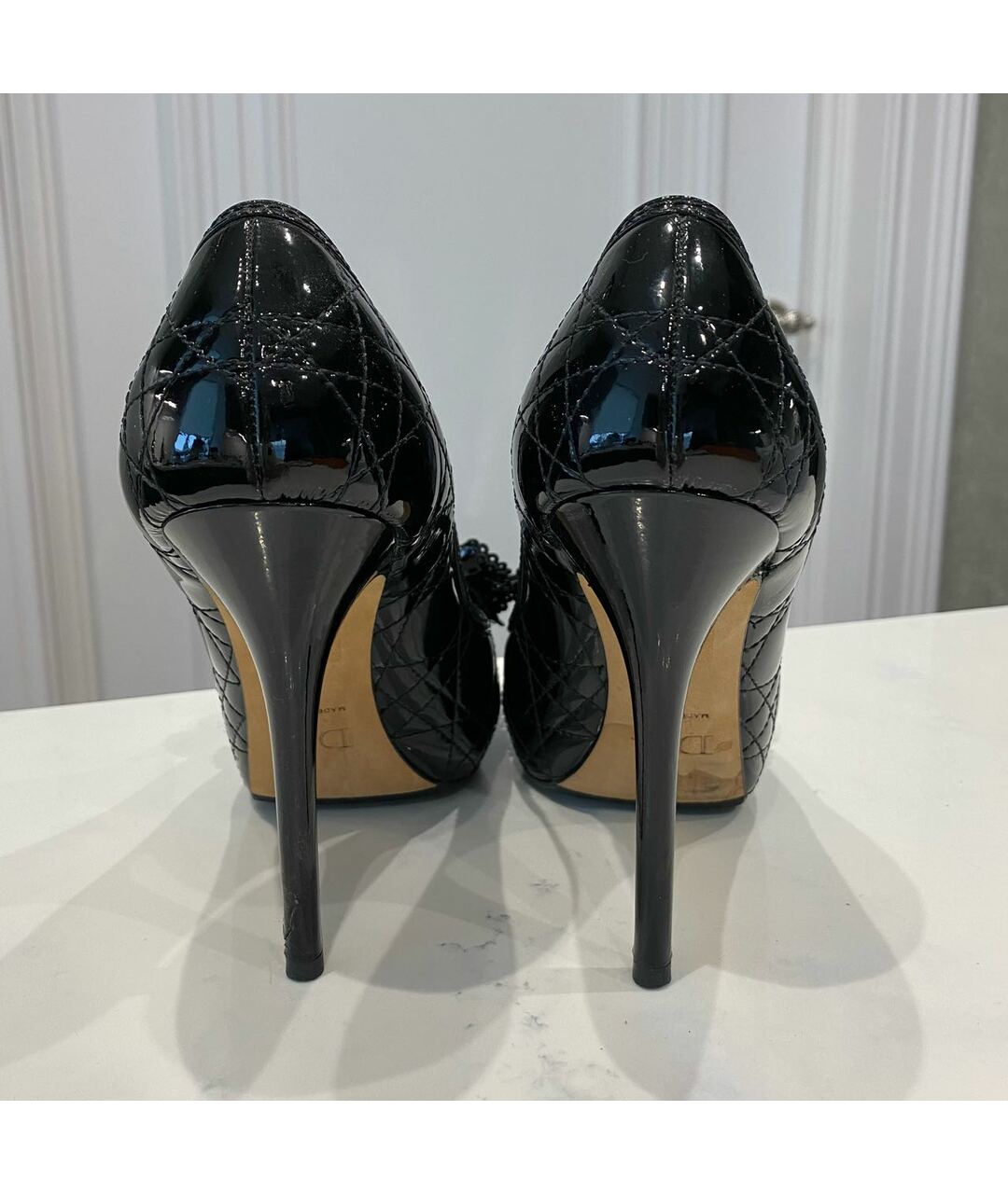 CHRISTIAN DIOR PRE-OWNED Черные кожаные туфли, фото 4