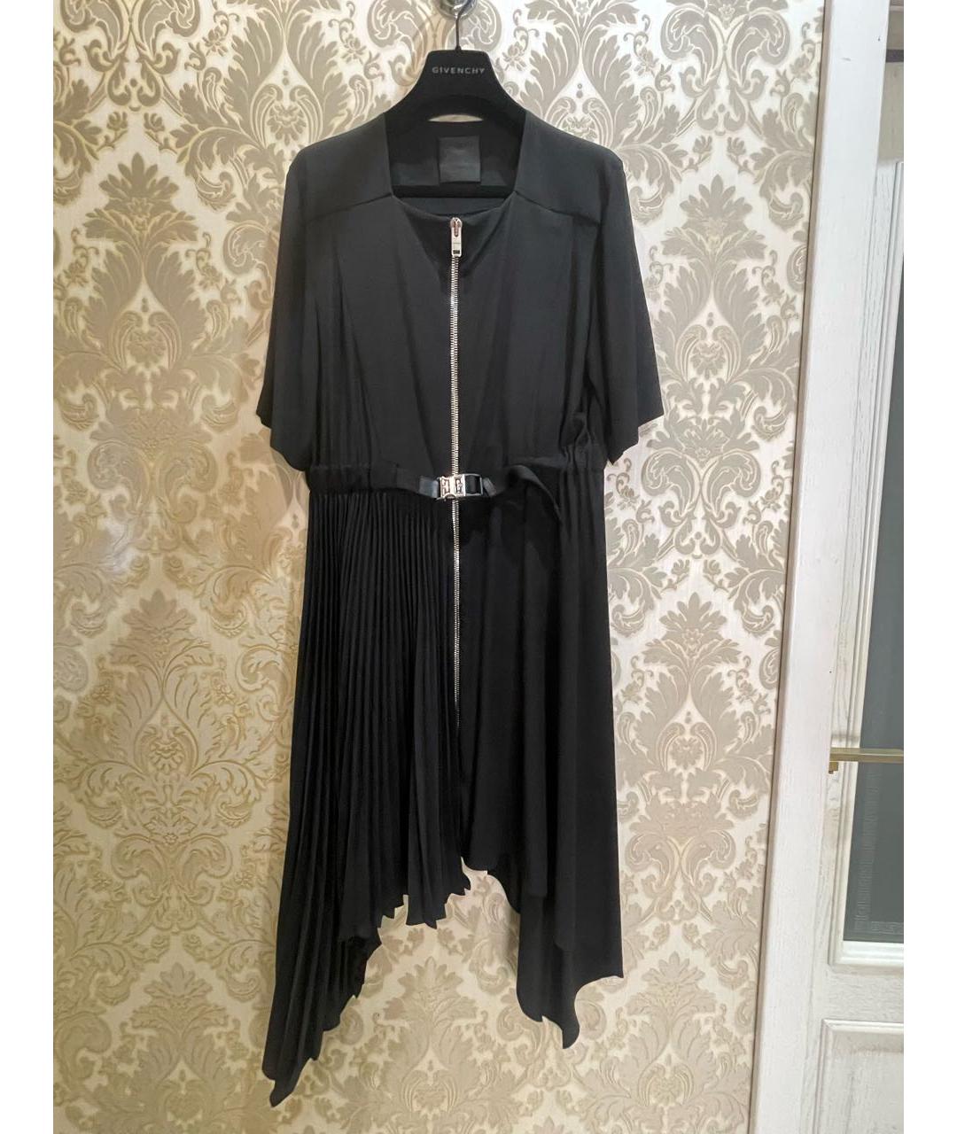 GIVENCHY Черное шелковое коктейльное платье, фото 6