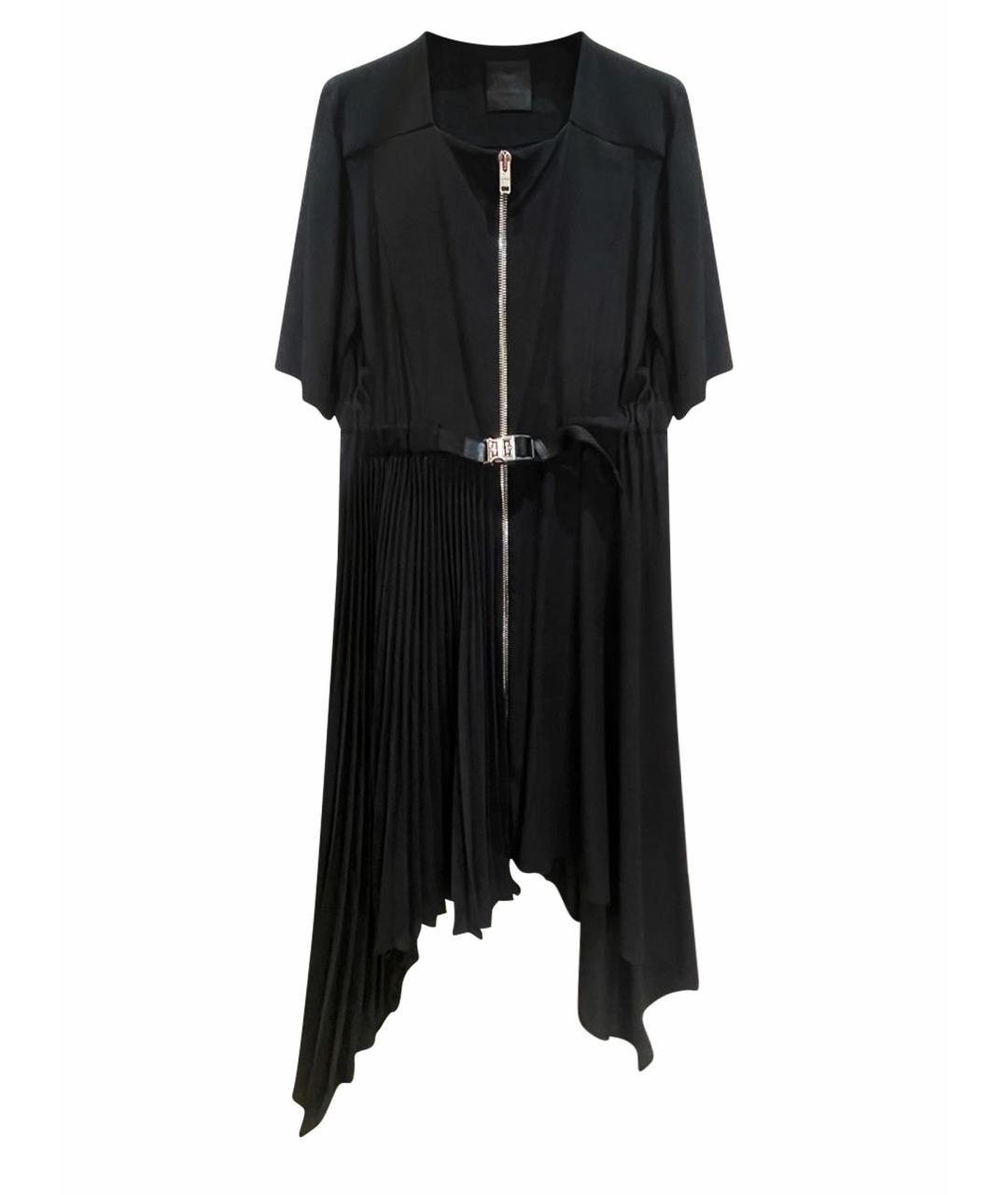 GIVENCHY Черное шелковое коктейльное платье, фото 1