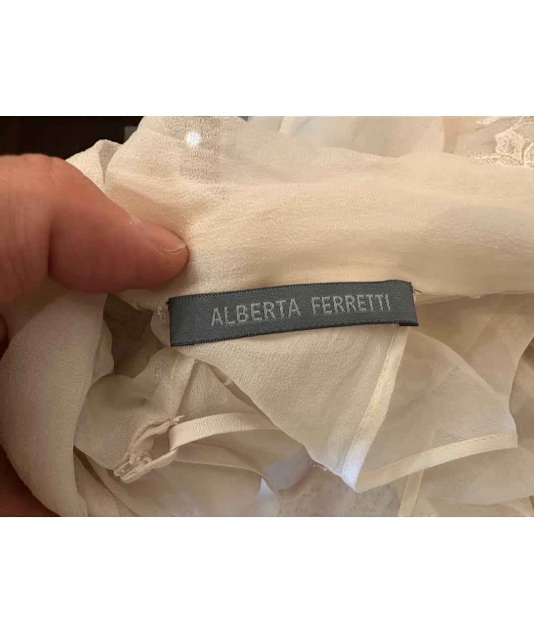 ALBERTA FERRETTI Бежевое вечернее платье, фото 6