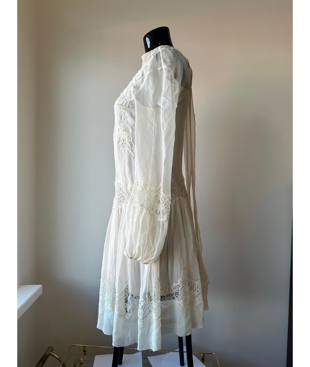 ALBERTA FERRETTI Бежевое вечернее платье, фото 3