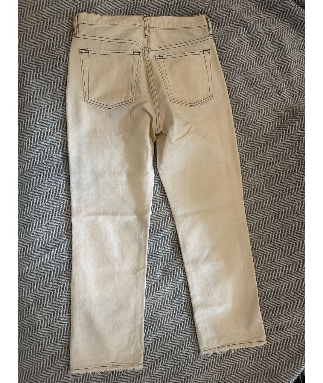 3X1 Бежевые хлопковые джинсы слим, фото 2