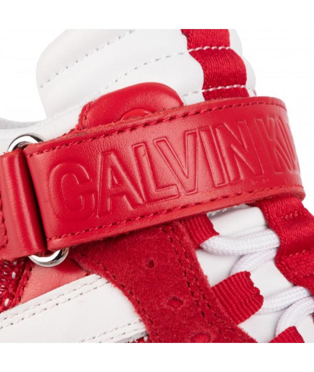 CALVIN KLEIN JEANS Красные замшевые кроссовки, фото 5
