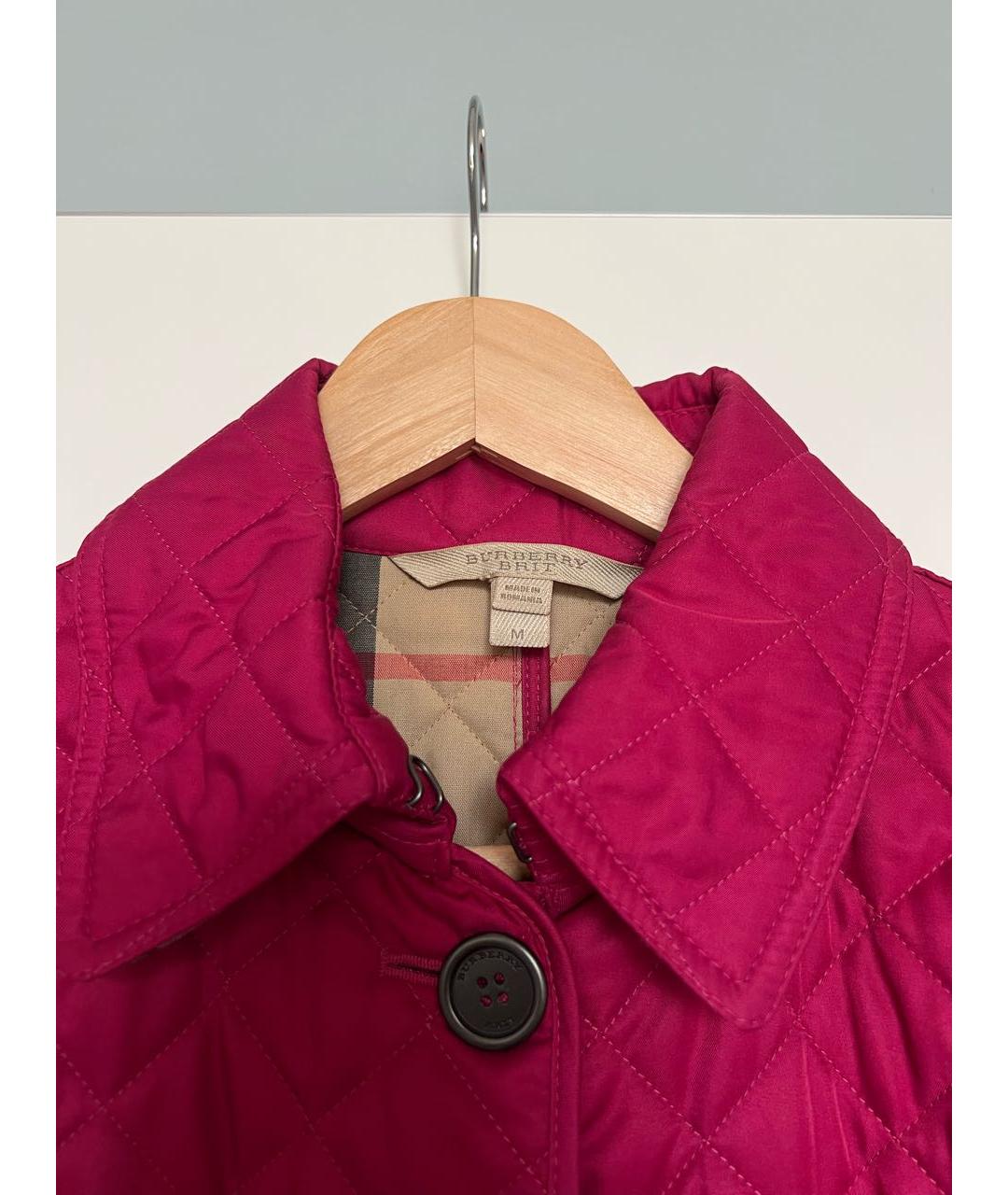 Burberry quilted jacket fuchsia hotsell