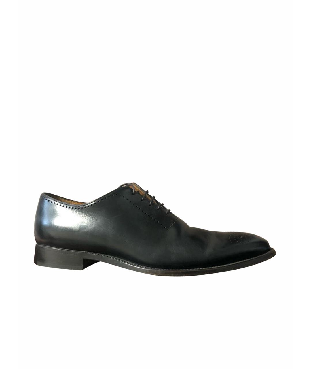 DUNHILL Черные туфли из лакированной кожи, фото 1