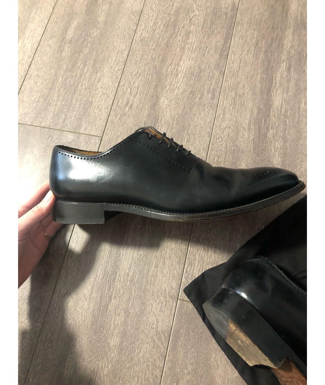 DUNHILL Черные туфли из лакированной кожи, фото 9