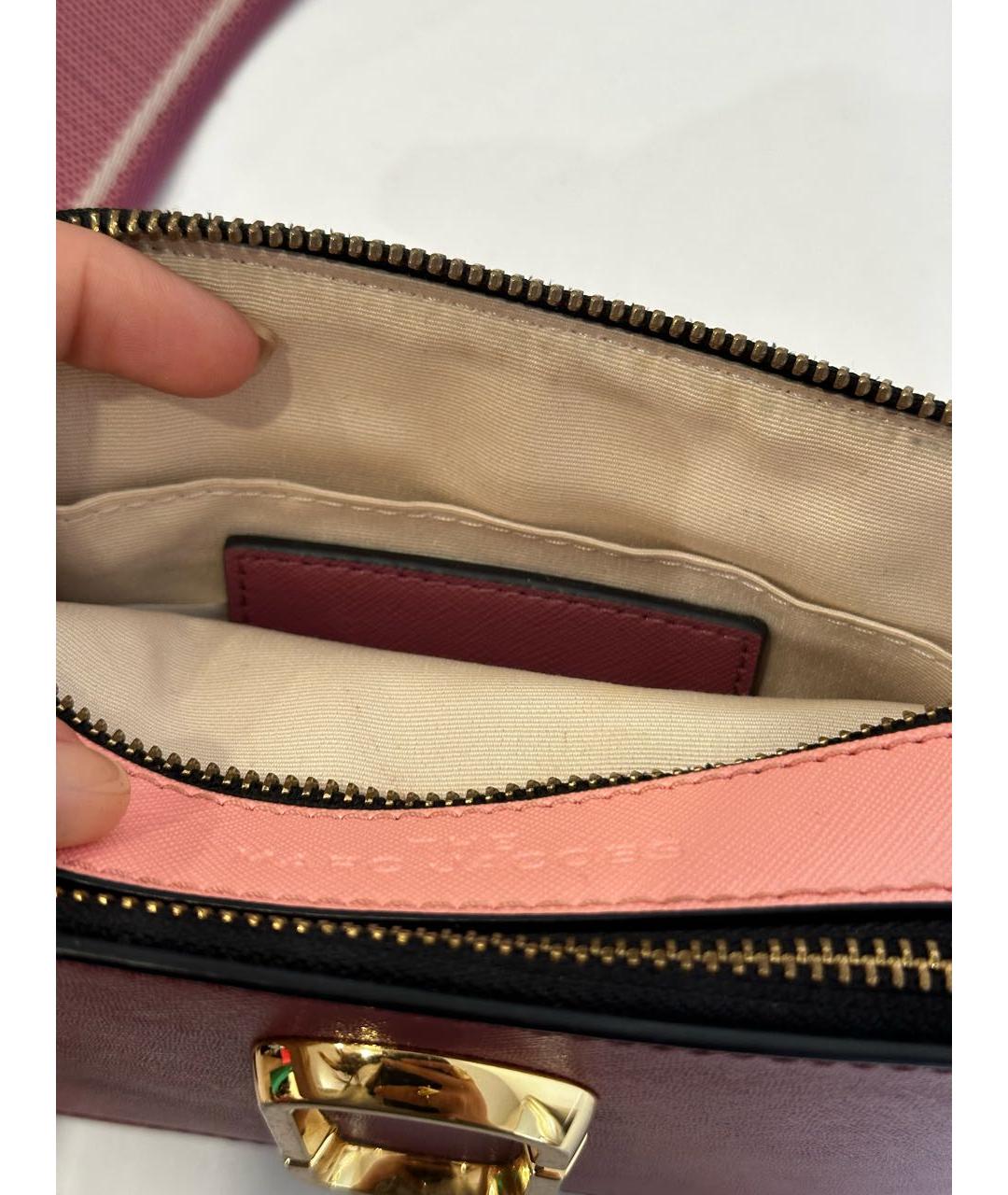 MARC JACOBS Розовая сумка через плечо из лакированной кожи, фото 4