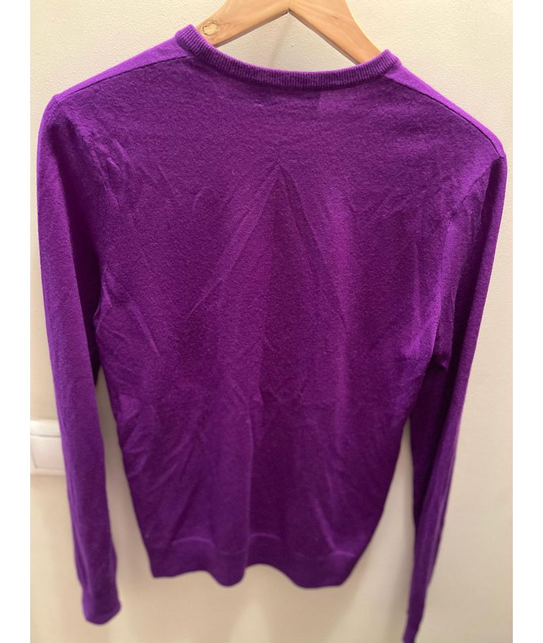 RALPH LAUREN PURPLE LABEL Фиолетовый кашемировый джемпер / свитер, фото 4