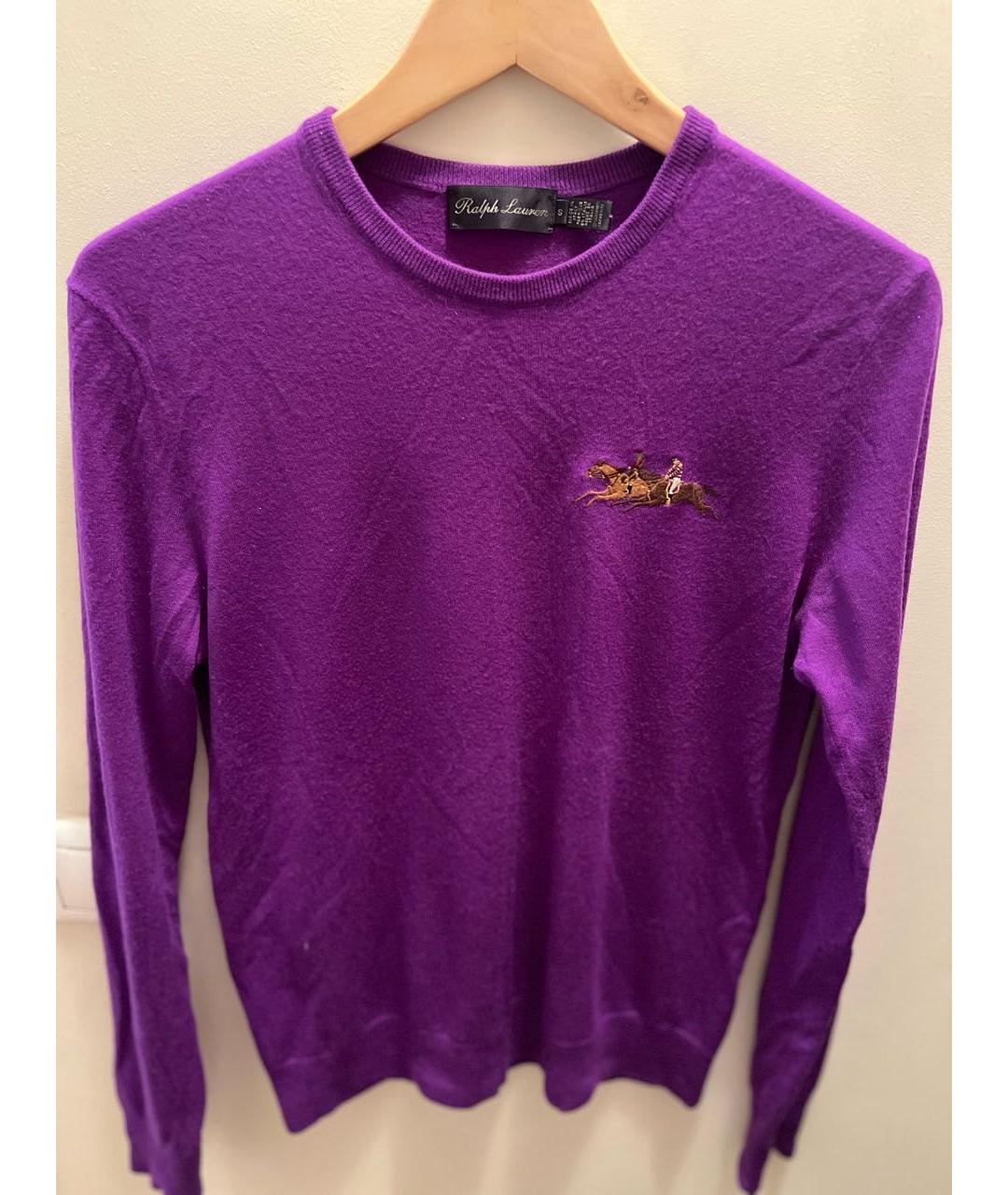 RALPH LAUREN PURPLE LABEL Фиолетовый кашемировый джемпер / свитер, фото 6