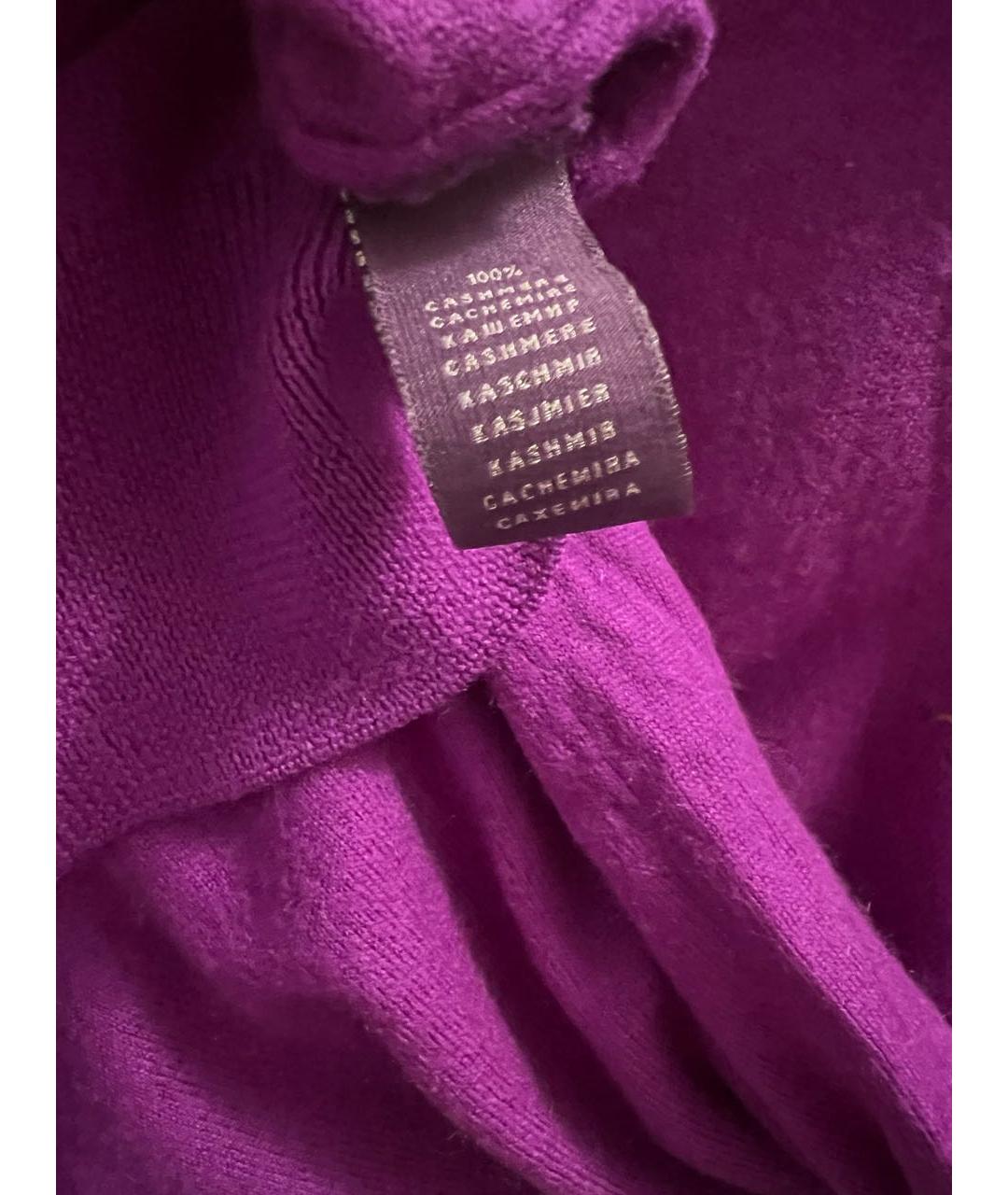 RALPH LAUREN PURPLE LABEL Фиолетовый кашемировый джемпер / свитер, фото 5