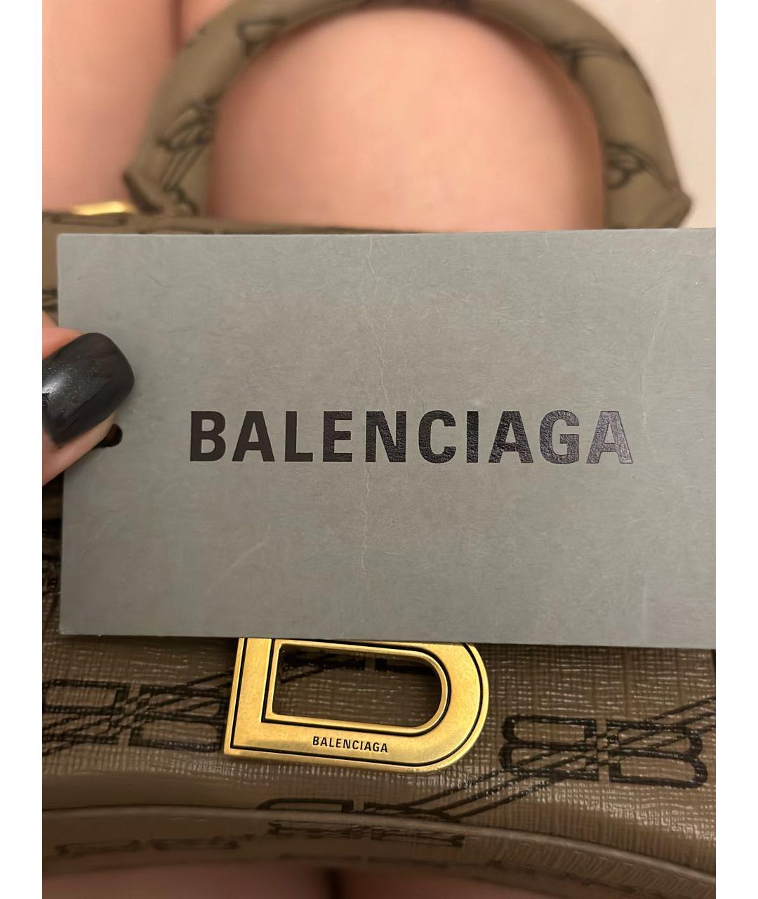 BALENCIAGA Бежевая кожаная сумка тоут, фото 6