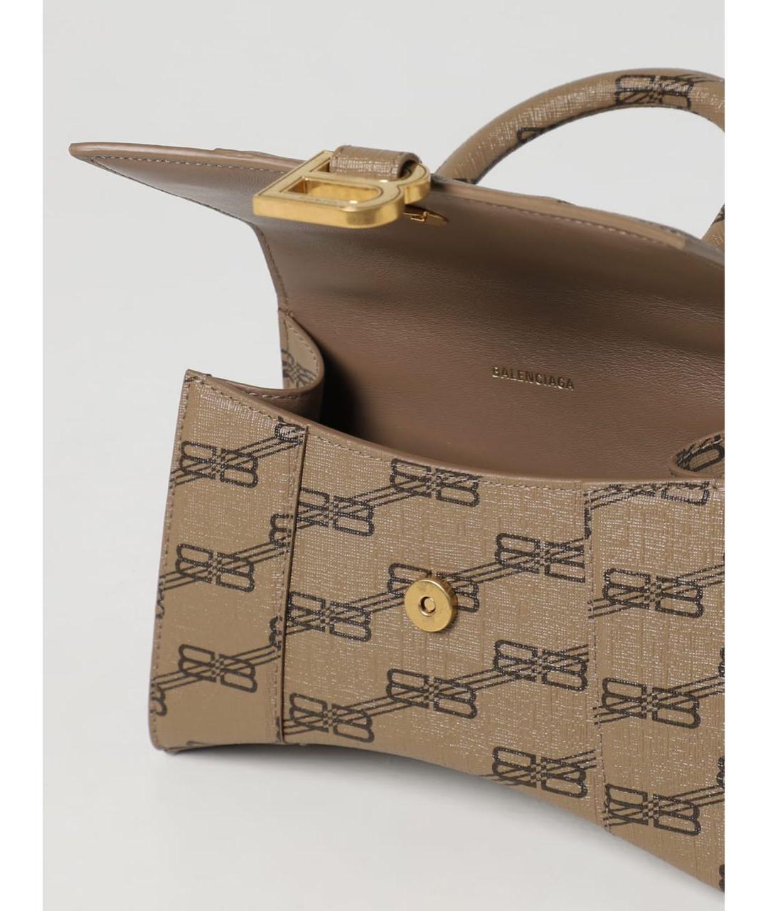 BALENCIAGA Бежевая кожаная сумка тоут, фото 4