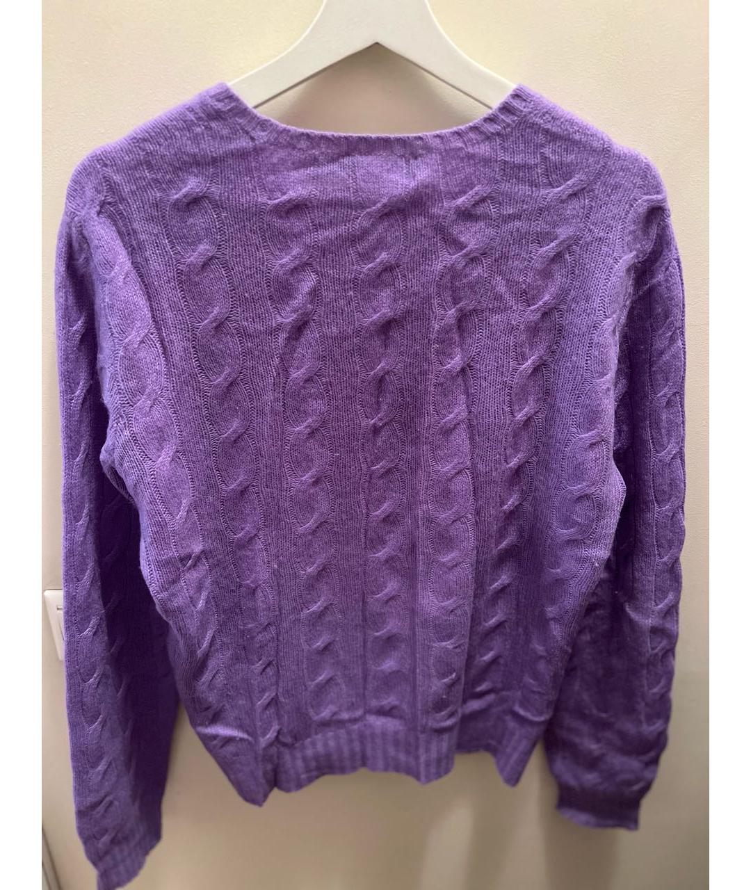 RALPH LAUREN PURPLE LABEL Фиолетовый кашемировый джемпер / свитер, фото 2