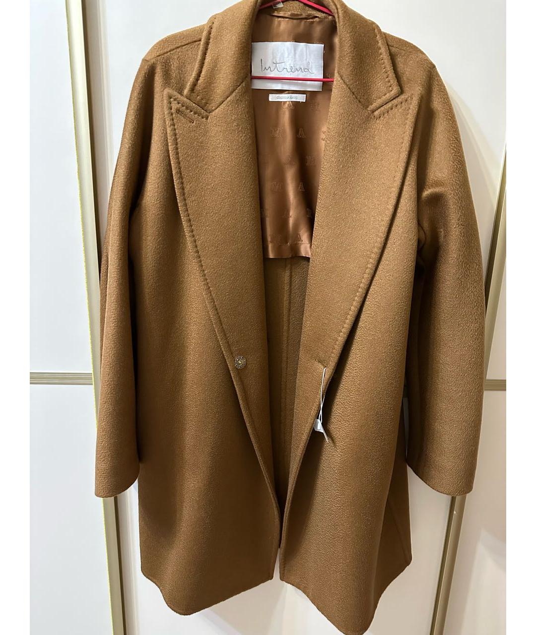 MAX MARA Коричневое кашемировое пальто, фото 7