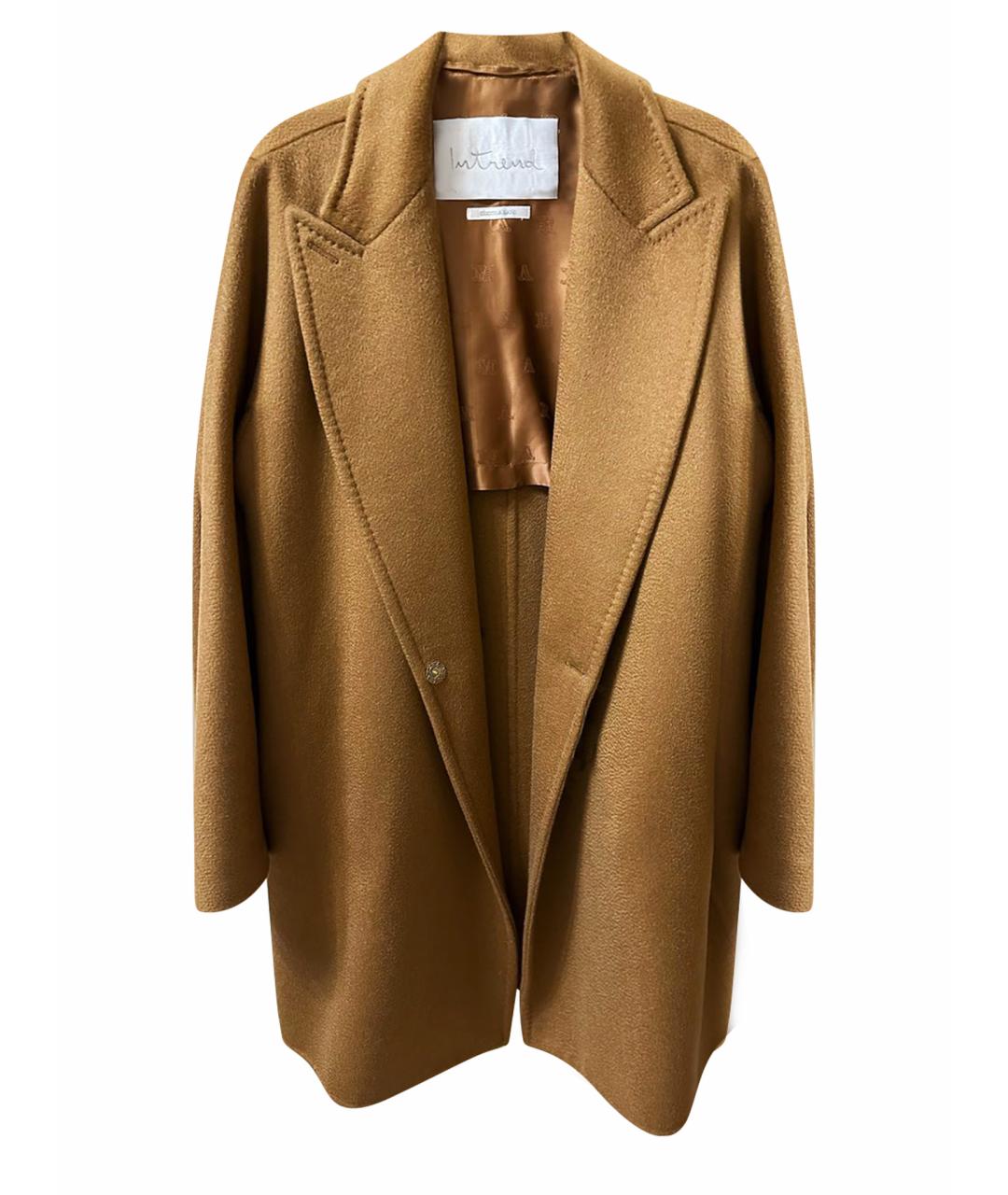MAX MARA Коричневое кашемировое пальто, фото 1