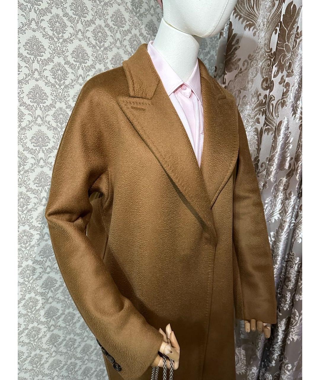 MAX MARA Коричневое кашемировое пальто, фото 4